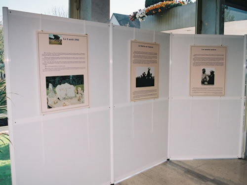 Vues des panneaux Shoah et Treblinka