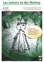 Flyer du spectacle de l'atelier parisien du roi Mathias