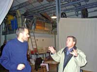 Accueil de Bertrand gosselin (&agrave; gauche) &agrave;  la Forge et repas russophone